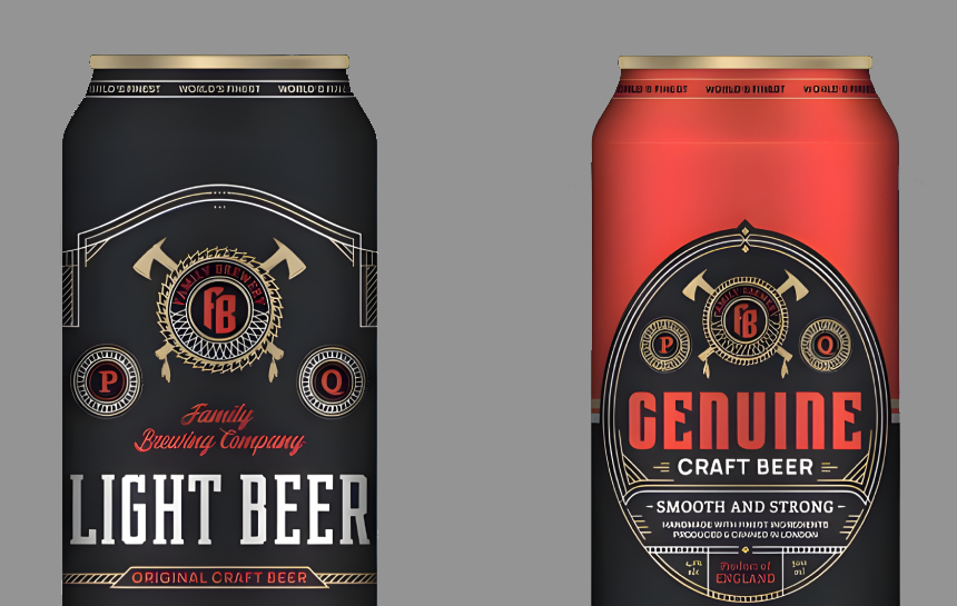 2 Branding Concepts for Beer Labels.